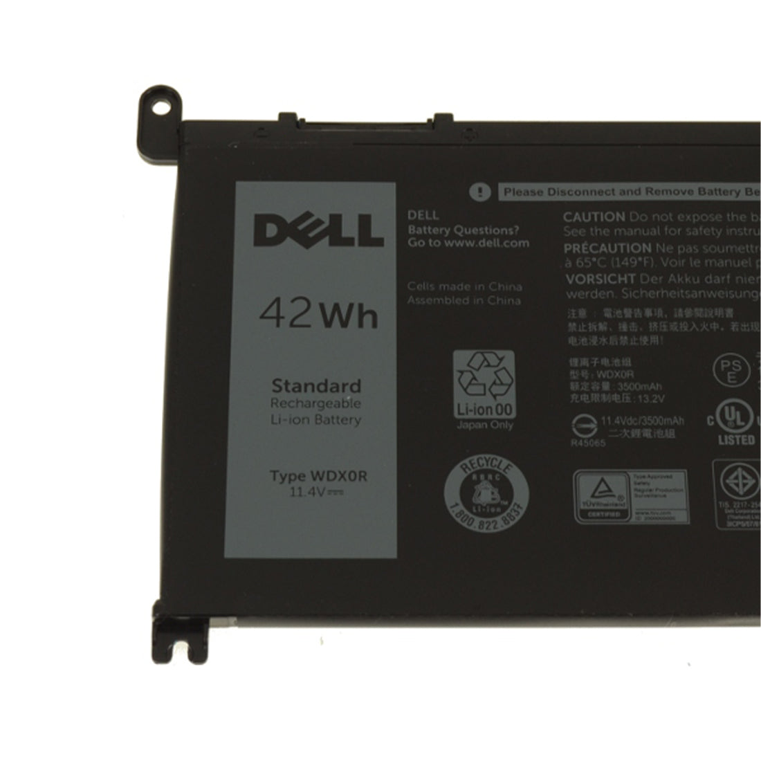 Dell Original 3500mAh 11.4V 42WHR 3-Cell Replacement Laptop Battery for Inspiron 13 7368 7357 7378
