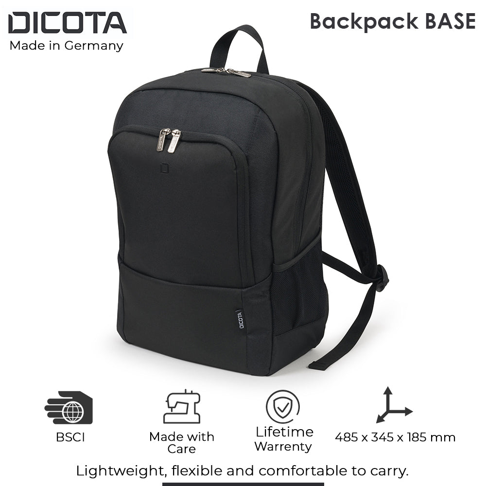 17.3 inch laptop backpack india Dicota BASE 15-17.3 Inch Backpack (Black)