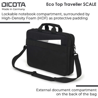 Dicota Eco Top Traveller Scale Bag for 14-15.6 inch Laptops