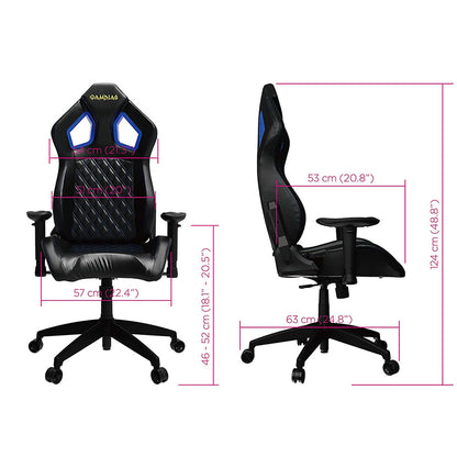 Gamdias Aphrodite ML1 L Gaming Chair with 135° Adjustable Backrest and 2D Armrest - Black & Blue