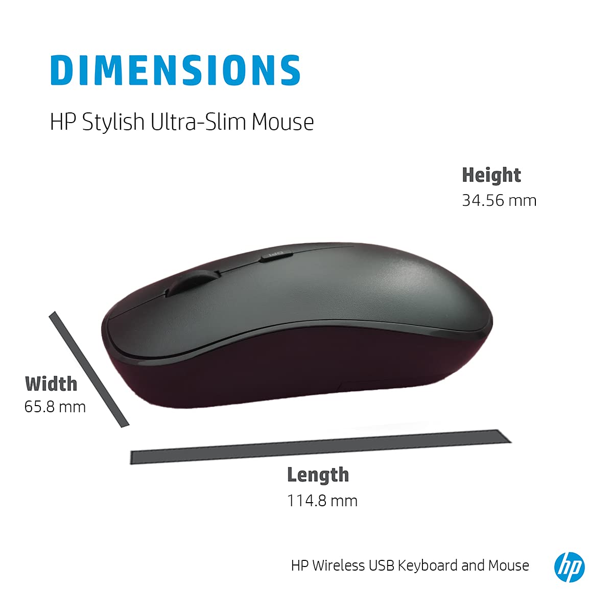 HP 1F0C9PA Wireless Full-size Keyboard and Optical Mouse Combo with Spill Resistant Design