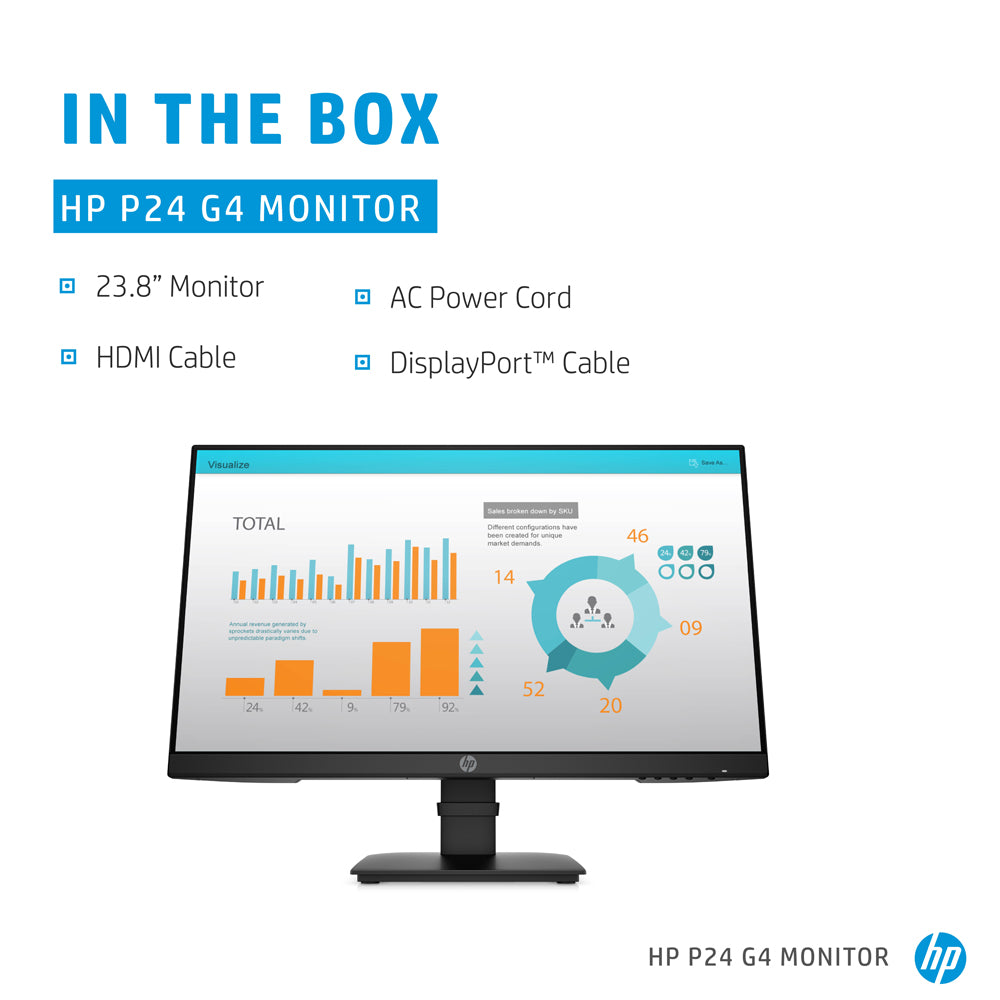 HP P24 G4 24-inch Full-HD IPS Monitor with Anti-glare and Low blue light mode