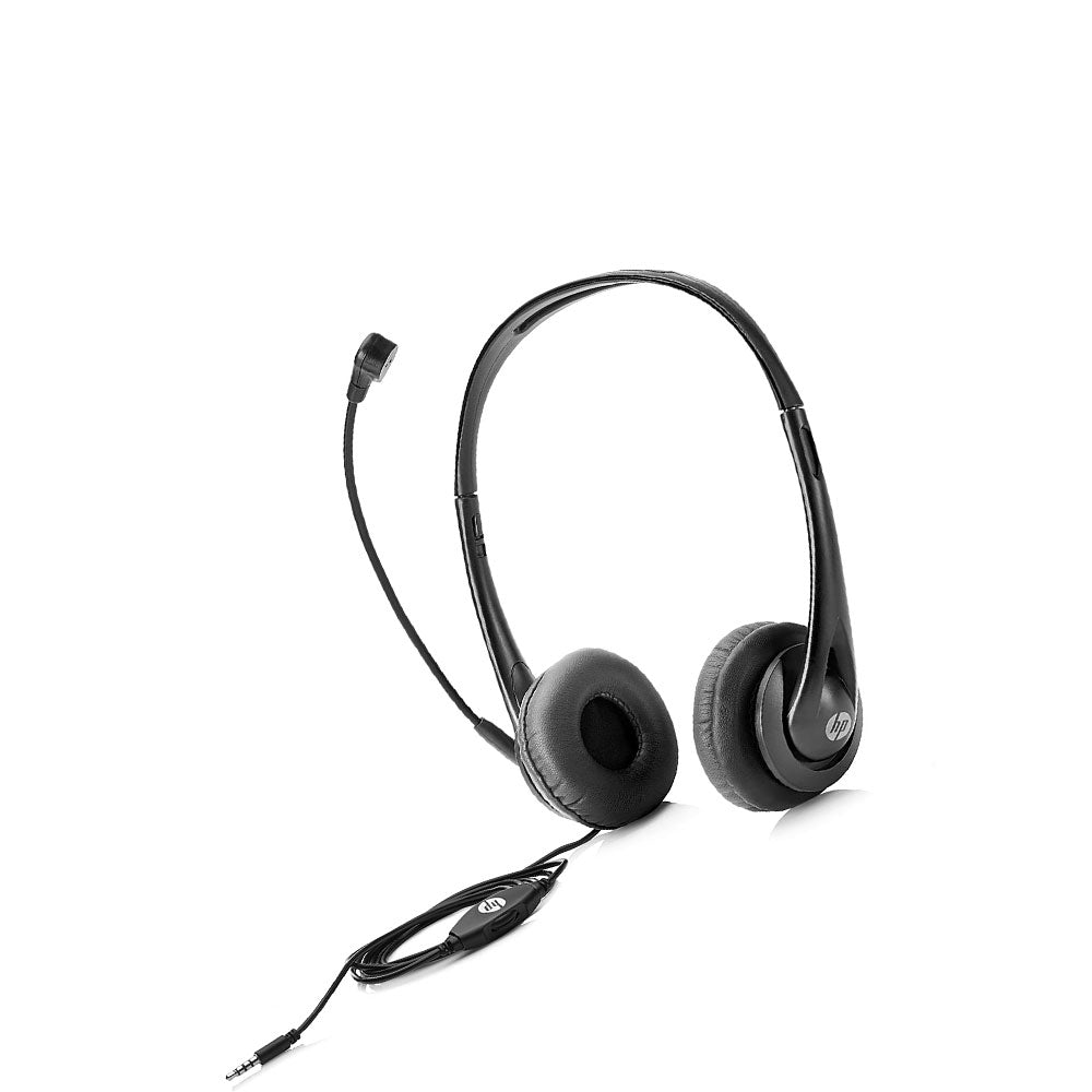 HP Stereo 3.5 mm Headset On-Ear Wired Headset with In-line Microphone and Volume Controls From TPS Technologies