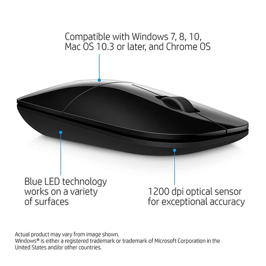 HP Z3700 Wireless Mouse Black From TPS Technologies