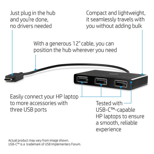 HP Z6A00AA USB-C to USB-A Hub