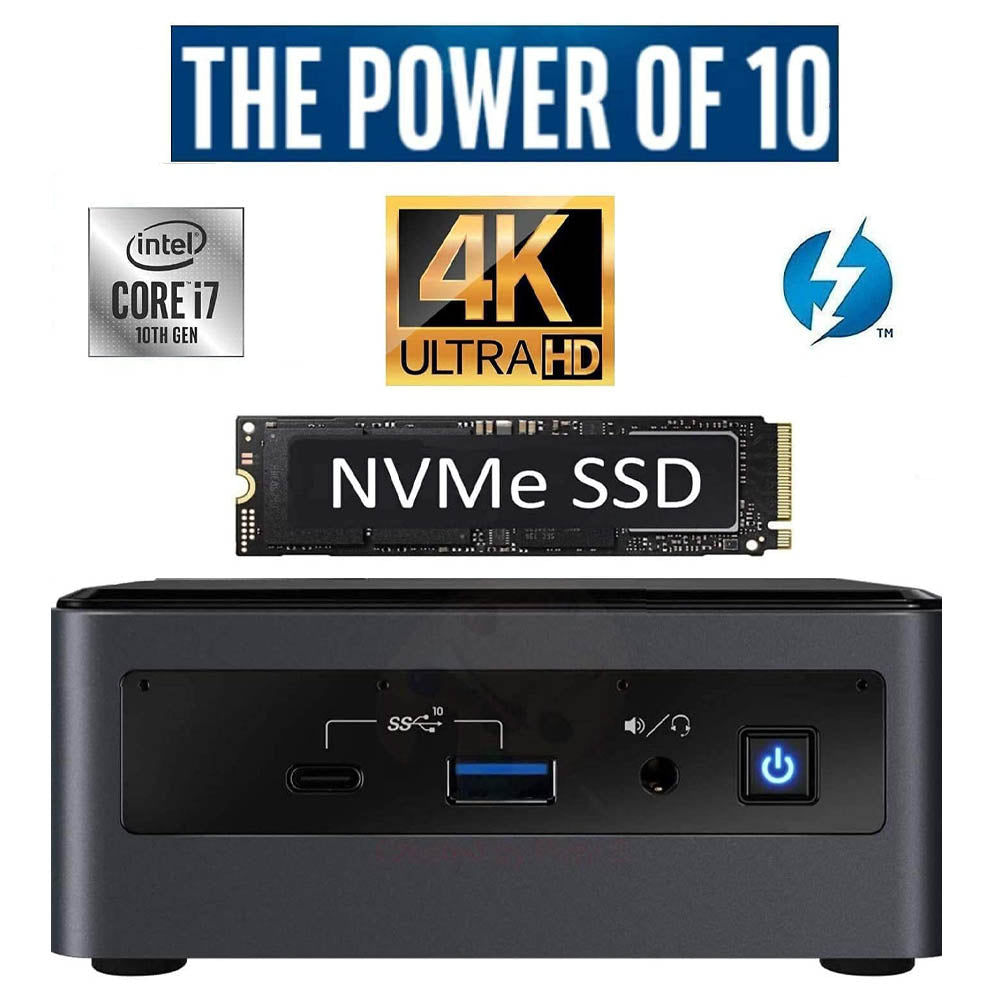 Intel NUC 10 Performance kit NUC10i7FNH with Core i7-10710U Processor and Thunderbolt 3 (No Pre-Installed Storage and Memory)