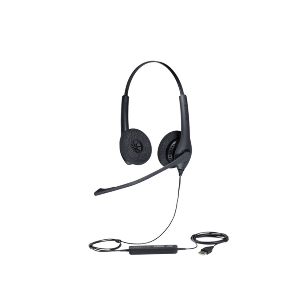 Jabra Biz 1100 Duo Wired Headset with USB Connectivity and Media Controls