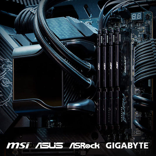 Kingston Fury Beast 32GB DDR5 RAM 5600MHz CL40 Gaming Desktop Memory