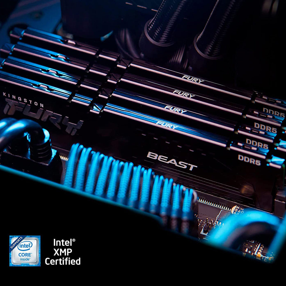 Kingston Fury Beast 32GB DDR5 RAM 5200MHz CL40 Gaming Desktop Memory