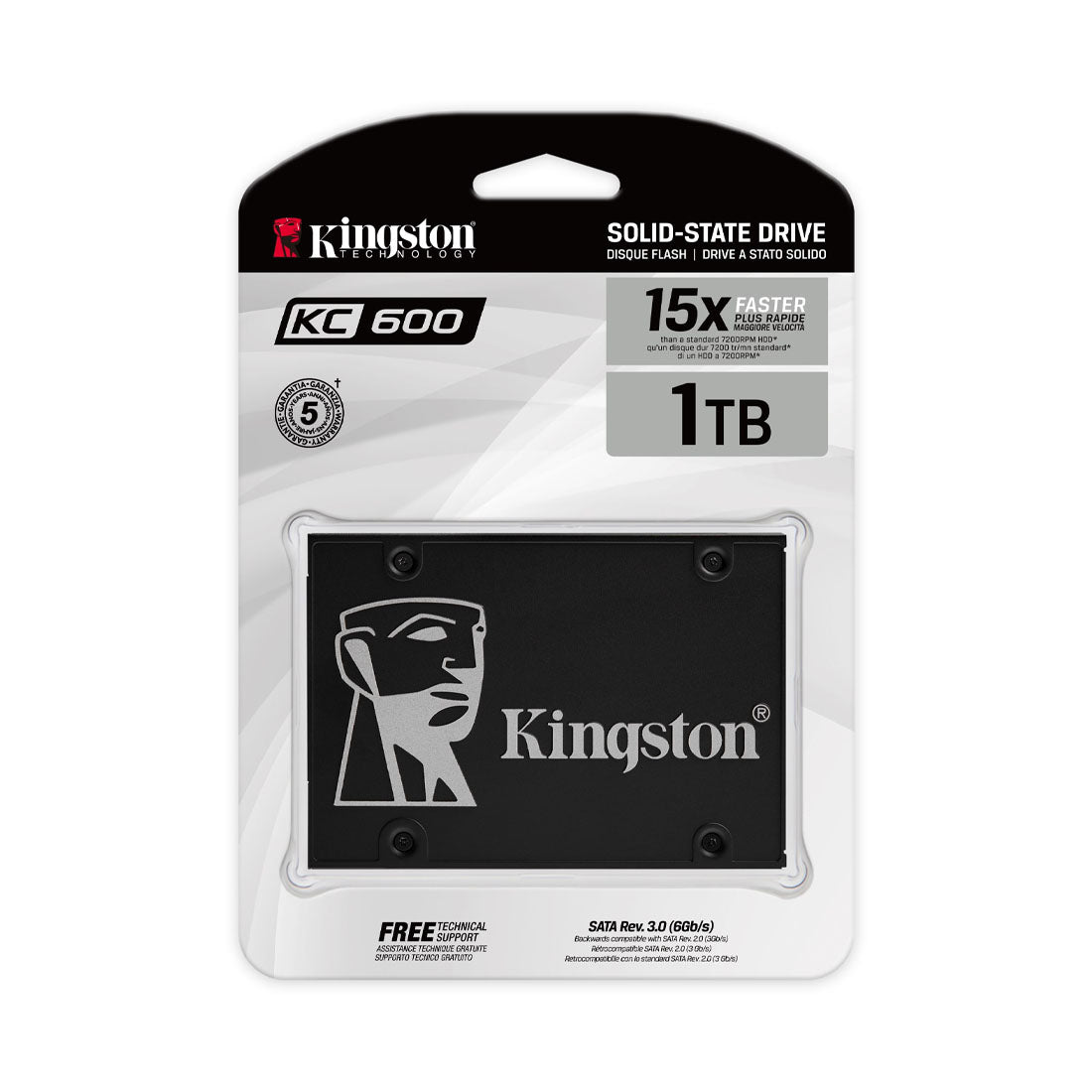 Kingston KC600 1TB 2.5-inch Internal Solid State Drive with 3D TLC NAND and SATA Rev 3.0