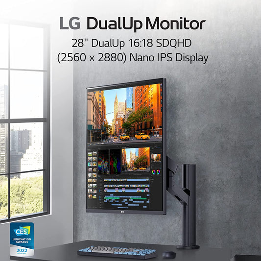 LG 28MQ780-B 27.6-inch SDQHD IPS Dual Monitor with Ergo Stand and USB Type-C