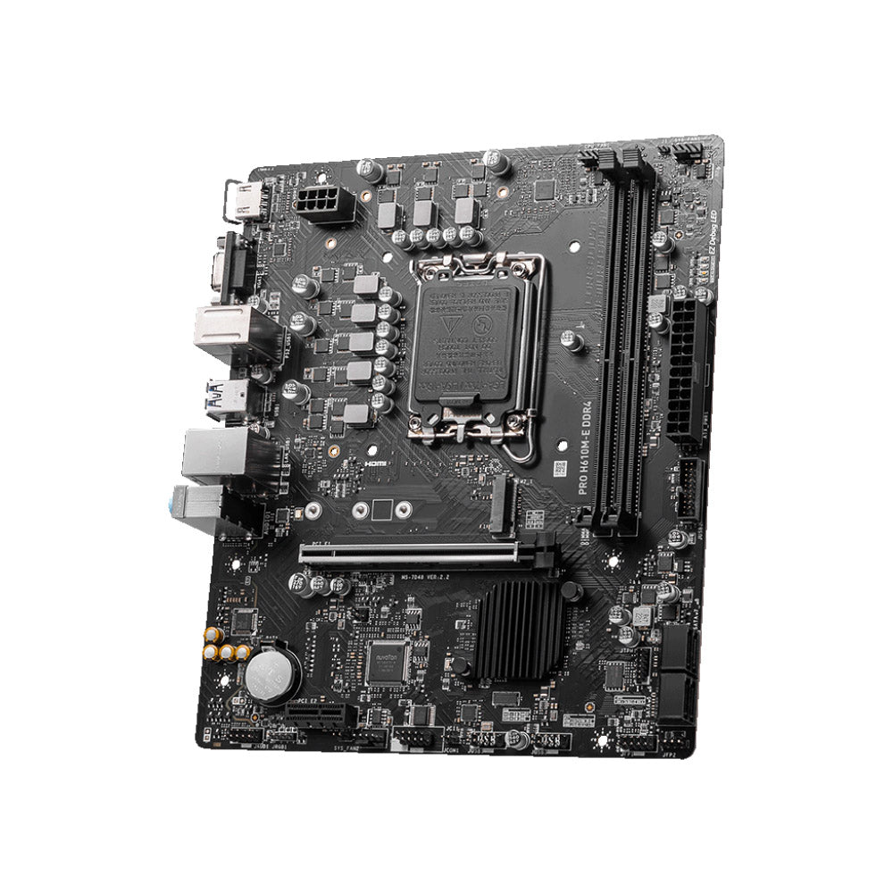 MSI PRO H610M-E DDR4 Intel H610 LGA 1700 Micro-ATX Motherboard with PCIe 4.0 and M.2 Slot