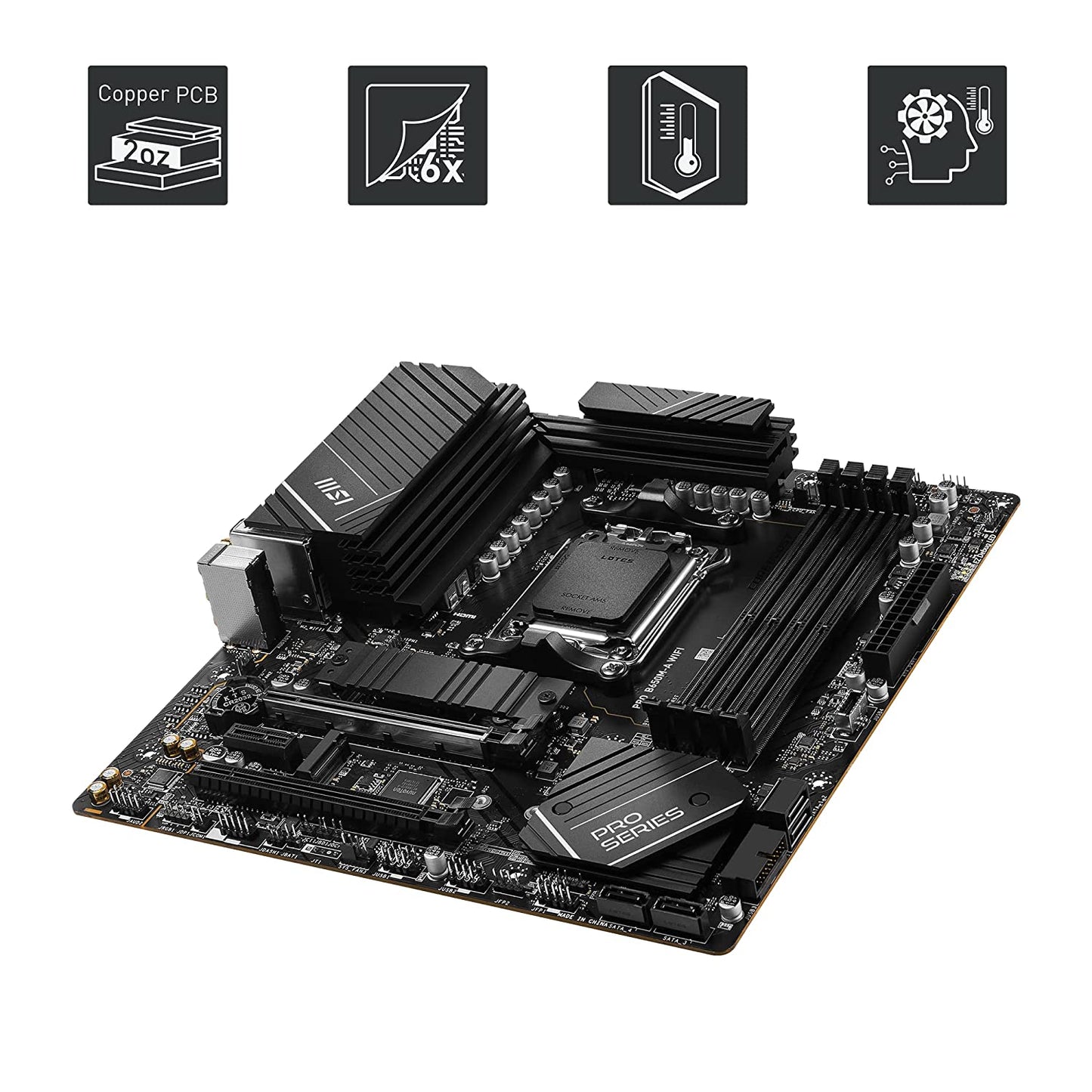 MSI PRO B650M-A WIFI AMD B650 AM5 Micro-ATX Motherboard