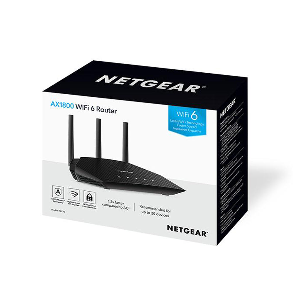NETGEAR Nighthawk RAX10 AX1800 Dual-band WIFI 6 Router