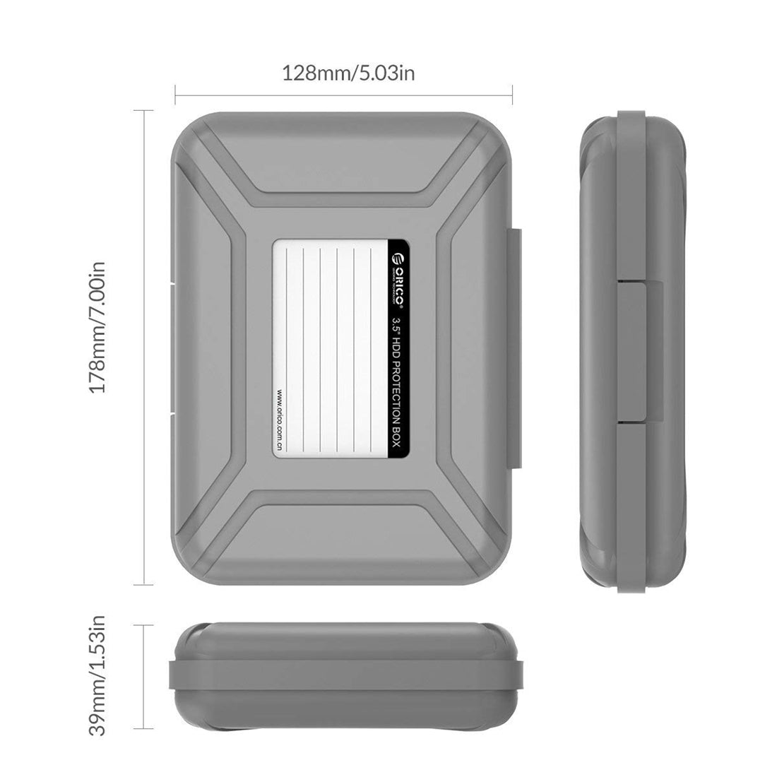 ORICO PHX35-5S 5 Bay 3.5 inch Hard Drive Protective Box - Gray