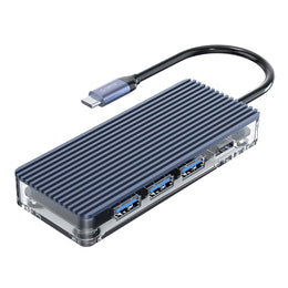 ORICO WB-7P Type-C 7-in-1 Transparent Hub with USB 3.0 RJ45 and HDMI