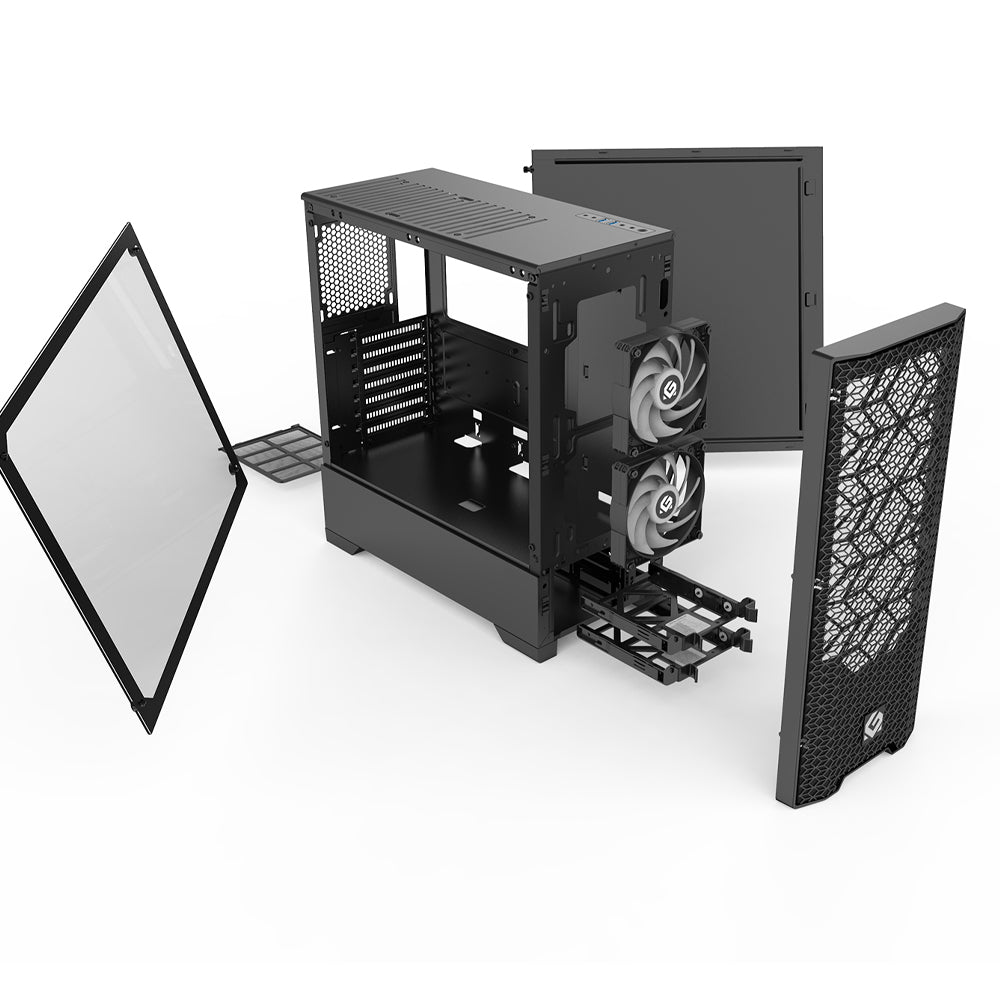 Phanteks MetallicGear Neo Air Mid-Tower ATX Cabinet with 2 pre-installed 120mm RGB Fans