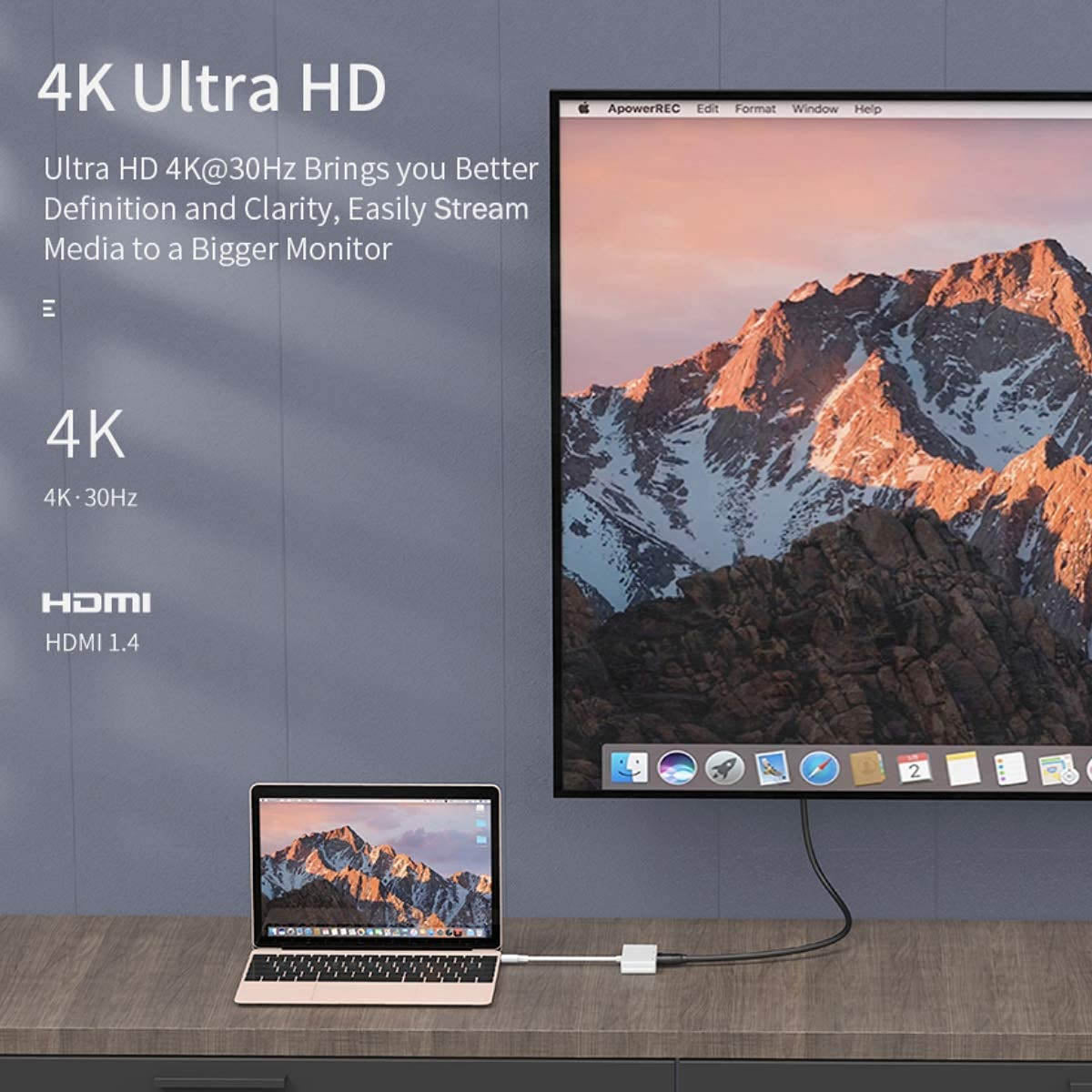 Portronics C-Konnect 3-in-1 USB Type-C Adapter with 100W Power Delivery and 4K Support