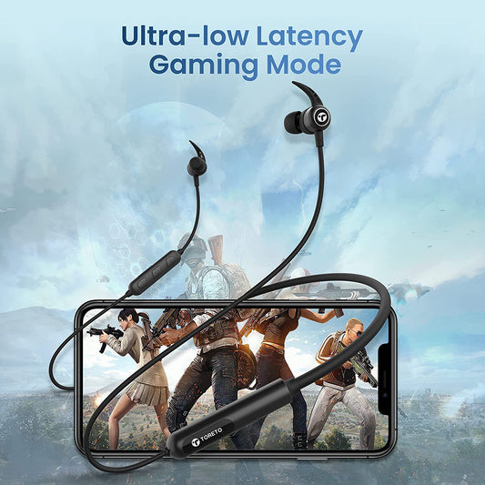 Toreto Alpha Pro Wireless Bluetooth Neckband Headset with upto 90Hrs Playtime