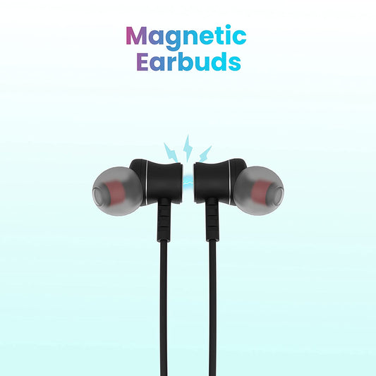 Toreto Beta Lite Wireless Bluetooth 5.0 Neckband Headset with upto 20Hrs Playtime