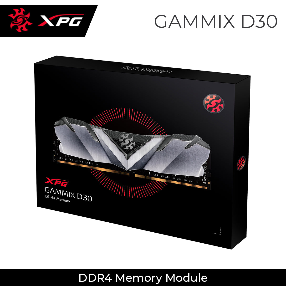 XPG GAMMIX D30 DDR4 3200MHz U-DIMM RAM Black Heatsink Edition