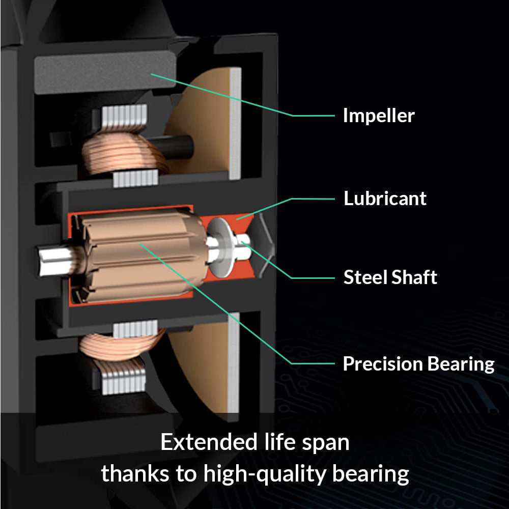 ARCTIC P12 PWM PST CO 120 mm Black CPU Case Cooling Fan