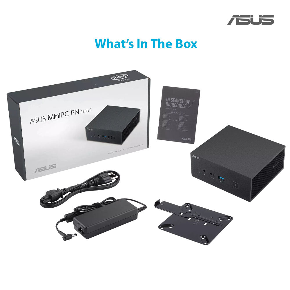 ASUS Mini PC PN63-S1 with Intel Core i3 Processor with WIFI 6E and USB 3.1 Type-C (No Pre-Installed Storage and Memory)