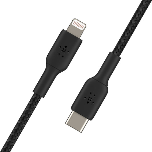 Belkin 1-Meter USB-C to Lightning Cable Boost Charge Braided - Black