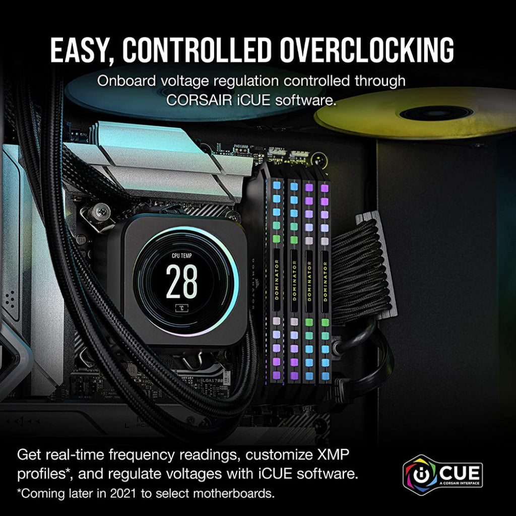 Corsair Dominator Platinum 32GB (2x16GB) DDR5 RAM 7200MHz CL34 RGB Gaming Desktop Memory