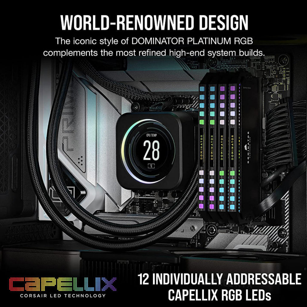 Corsair Dominator Platinum RGB 64GB (32GBx2) DDR5 6000MHz CL40 Desktop RAM