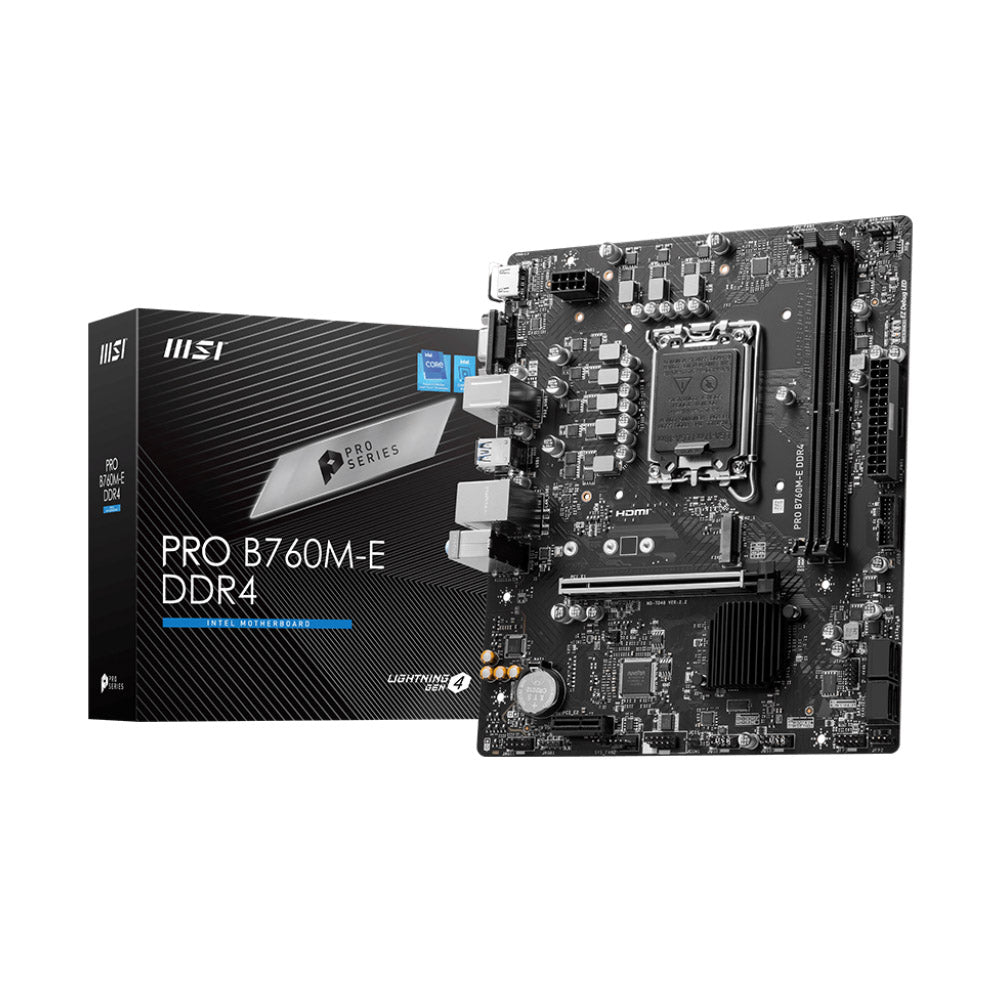 MSI PRO B760M-E DDR4 Intel B760 Micro-ATX Motherboard
