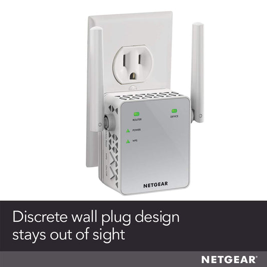 NETGEAR AC750 Wi-Fi Range Extender With Wall-plug and 750Mbps Speed