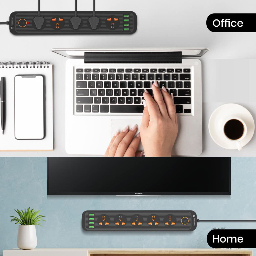 Portronics Power Plate 6 Power Converter with Short Circuit Protection