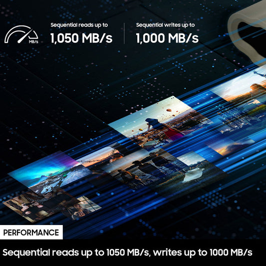 Samsung T7 Shield 1TB Portable USB 3.2 Gen 2 Type-C Blue External SSD