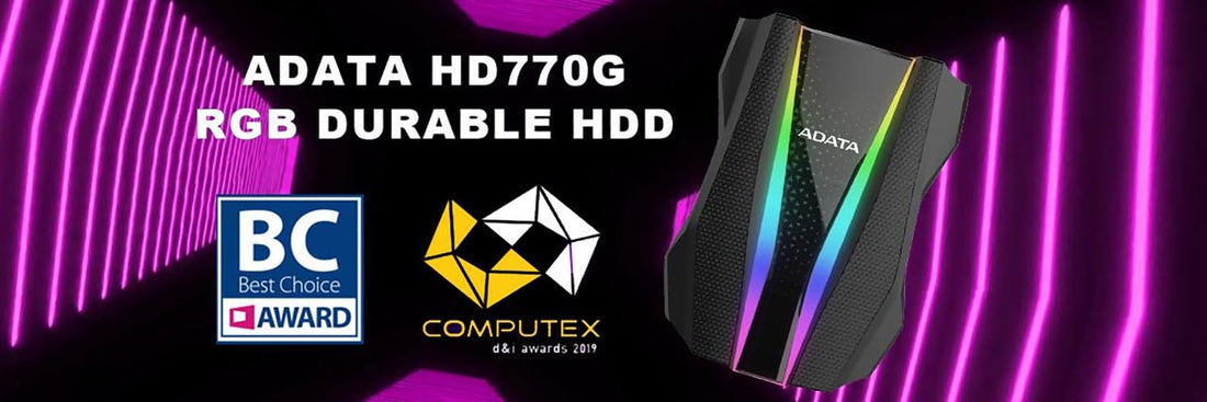 ADATA HD770G RGB External Hard Drive wins D&I Award at Computex 2019