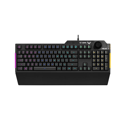 [RePacked] ASUS TUF K1 Gaming RGB Spill-Resistant Keyboard with Dedicated Volume Knob and Detachable Wrist Rest
