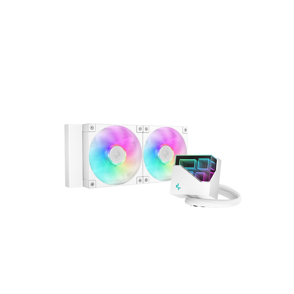 DeepCool LT240 ARGB 240mm All in One Anti-Leak CPU Liquid Cooler-White