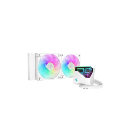 DeepCool LT240 ARGB 240mm All in One Anti-Leak CPU Liquid Cooler-White