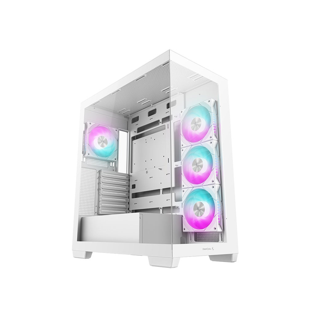 DeepCool CG580 4F Tempered Glass ATX Mid Tower Cabinet-White