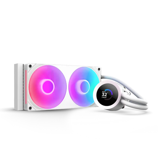 NZXT Kraken Plus 240 RGB 240mm AIO Liquid Cooler with 1.54-inch LCD-White