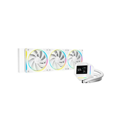 DeepCool LM360 6th Gen ARGB 360mm Liquid Cooler with 2.4" IPS LCD Display - White