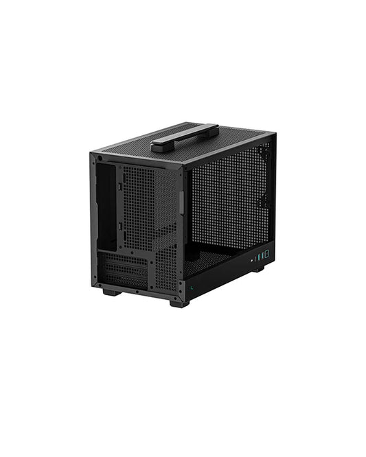 DeepCool CH160 Portable High Airflow Mini-ITX Computer Case Mini-Tower Gaming Cabinet - Black