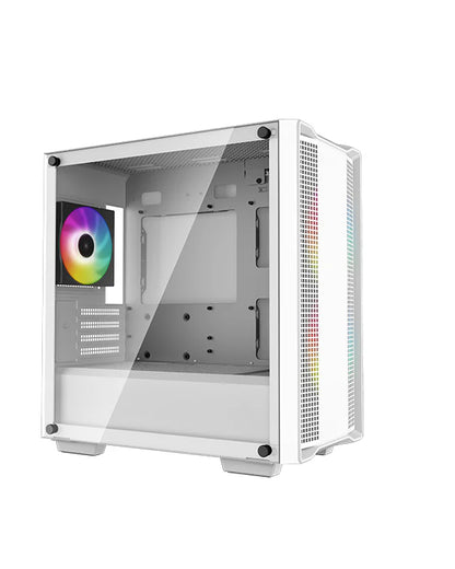 Deepcool CC360 ARGB Tempered Glass Side Panel M-ATX Tower Cabinet - White