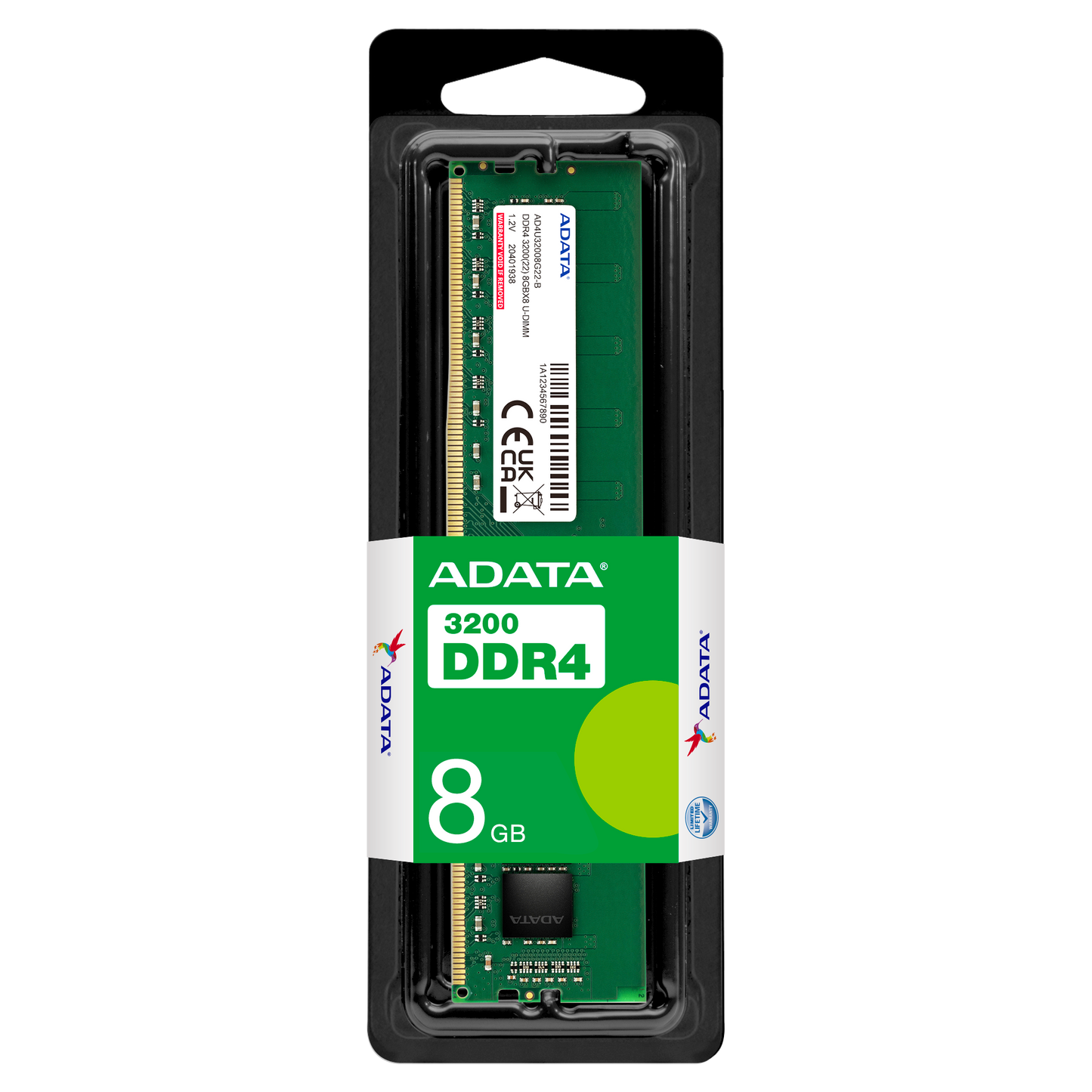 ADATA Premier 8GB DDR4 RAM 3200MHz CL22 U-DIMM Desktop Memory Module