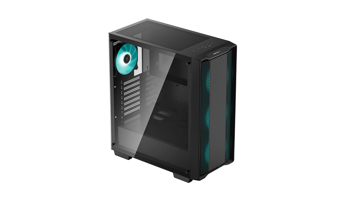 DEEPCOOL MATREXX CC560 Tempered Glass Window ATX Mid Tower Cabinet Three Pre-Installed LED Fans
