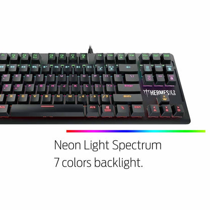 [Repacked] Gamdias HERMES E2 Mechanical Gaming Keyboard with Built-in Memory and 7 Color Neon Illumination