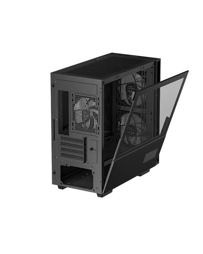 DeepCool CH360 Digital ARGB Tempered Glass Window M-ATX Mini-Tower Computer Cabinet - Black