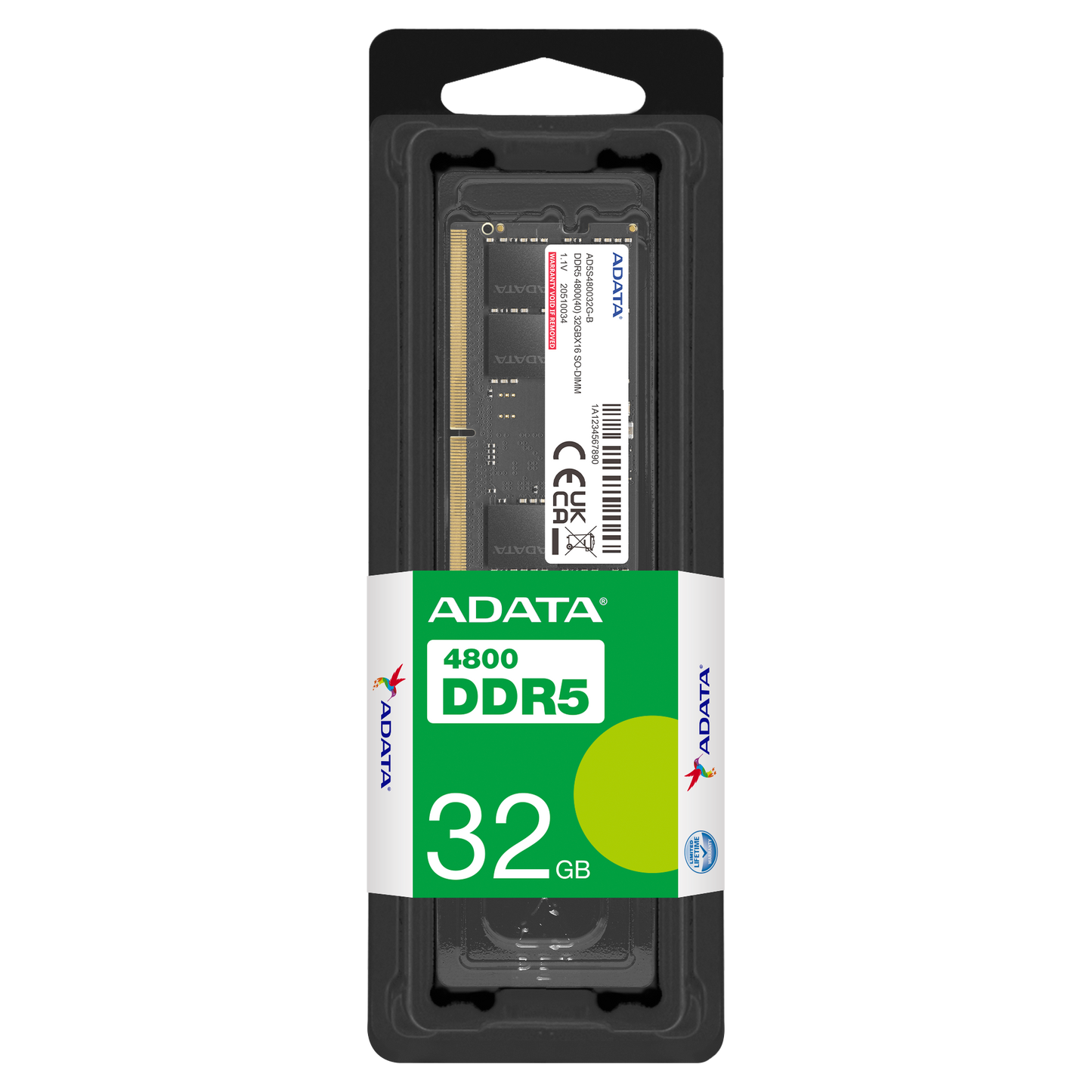 ADATA 32GB DDR5 4800MHz CL40 SO-DIMM Laptop Memory