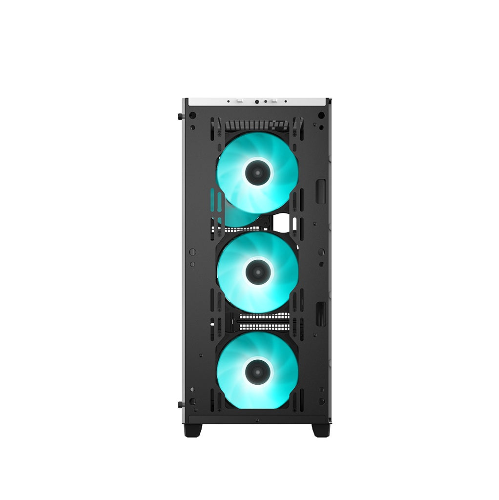 DEEPCOOL MATREXX CC560 Tempered Glass Window 4 Pre-Installed LED Fans ATX Mid Tower Cabinet-White