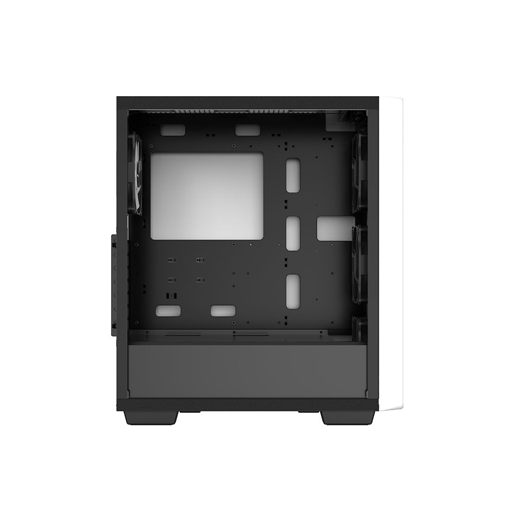 DEEPCOOL MATREXX CC560 Tempered Glass Window 4 Pre-Installed LED Fans ATX Mid Tower Cabinet-White